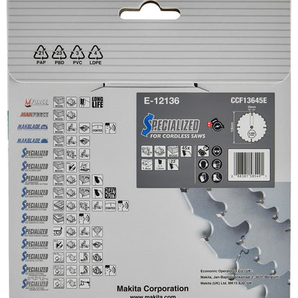 Makita Efficut Zaagb 136x20x1,4 45T - E-12136