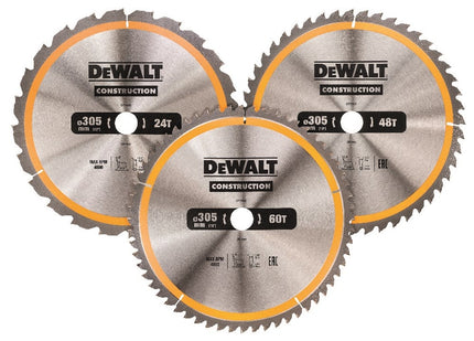 DeWalt 3-Delige Construction Cirkelzaagbladenset - DT1964-QZ