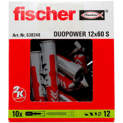 Fischer Duopower 12x60 S met zeskantschroef - 538248