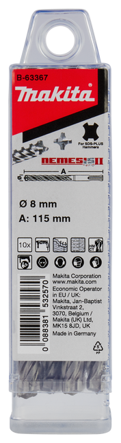 Makita P4S: SDS-PLUS Betonboor 8x115mm 10st - B-63367