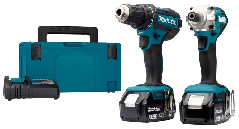 Makita DLX2339J 18 V Combiset voor schroeven en boren in hout