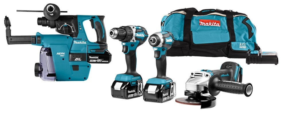 Makita DLX4103W 18V Combiset voor allround boor-, schroef- en slijpwerk