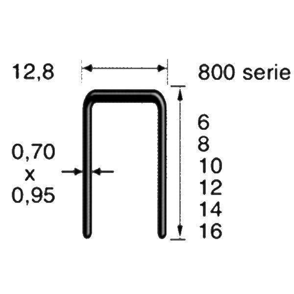 Dutack Nieten 10 mm verzinkt - Doos 10.000 st. - 800 serie