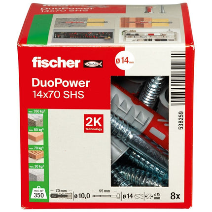 Fischer Duopower 14x70 S met zeskantschroef - 538259