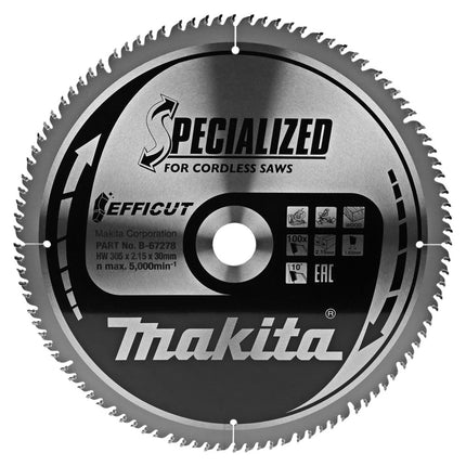 Makita Zaagblad Efficut 305X30X2,15 100T 10G - B-67278