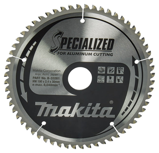 Makita Zaagb Alu 190X30X2,4 60T 0G - B-33261