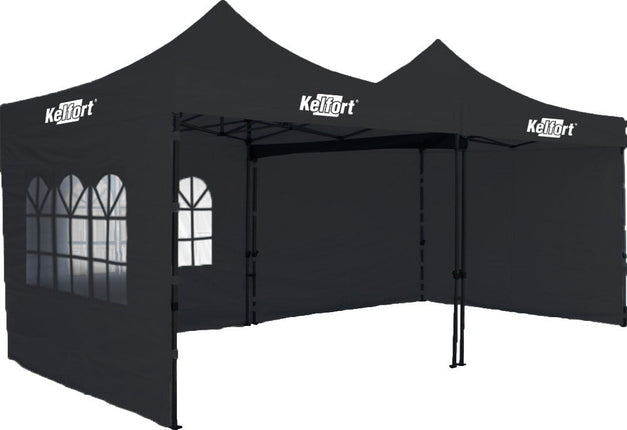 Kelfort Zijwandenset voor Doorwerktent 2.9mx2.9m Zwart - 1526986