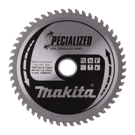 Makita Zaagblad ATB 150X20X1,6mm 52T 0G - B-47064