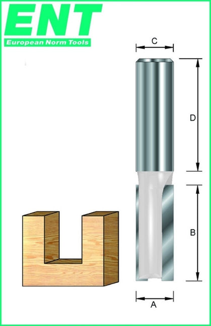 ENT Groeffrees HM 6x25x61mm Kolf 8mm - 7910363