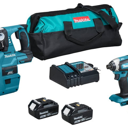 Makita DLX3154TX1 18 V Combiset voor allround tot zwaar boor-en schroefwerk