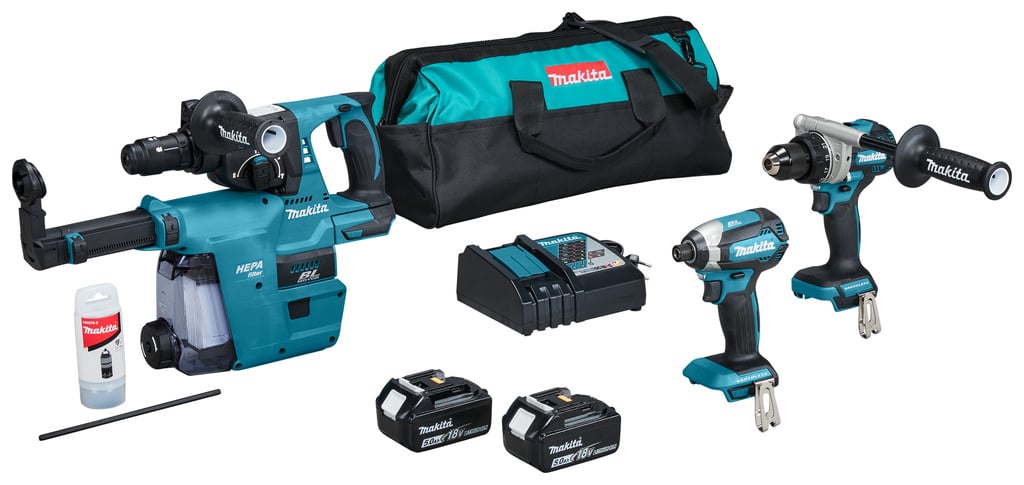 Makita DLX3154TX1 18 V Combiset voor allround tot zwaar boor-en schroefwerk