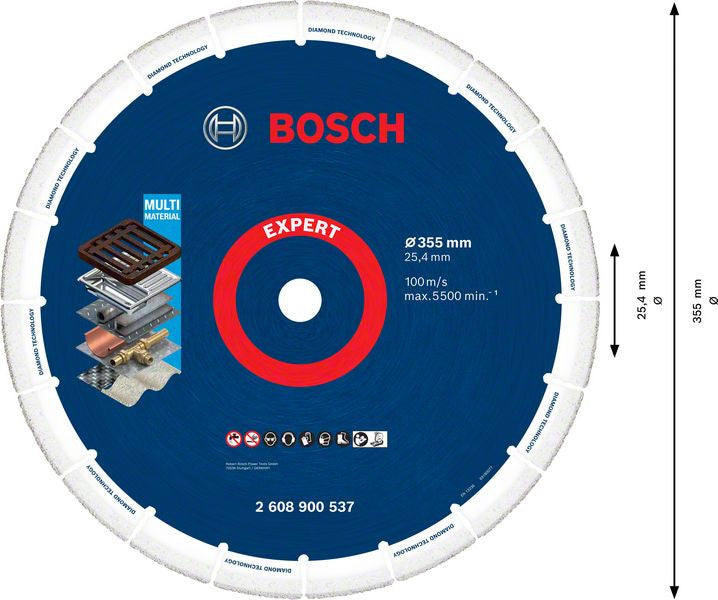 Bosch Diamantschijf Metaal 355X25.4mm - 2608900537