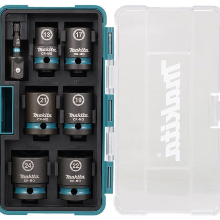 Makita 7-Delige Krachtdoppenset Impact Black 1/2 - E-16592