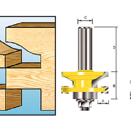 Makita Contraprofielfrees Met Kogellager 41 S8 - D-11900