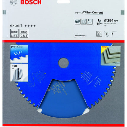 Bosch Cirkelzaagblad Fiber Cement, 254 X 30 X 2,4 mm, 6T - 2608644350